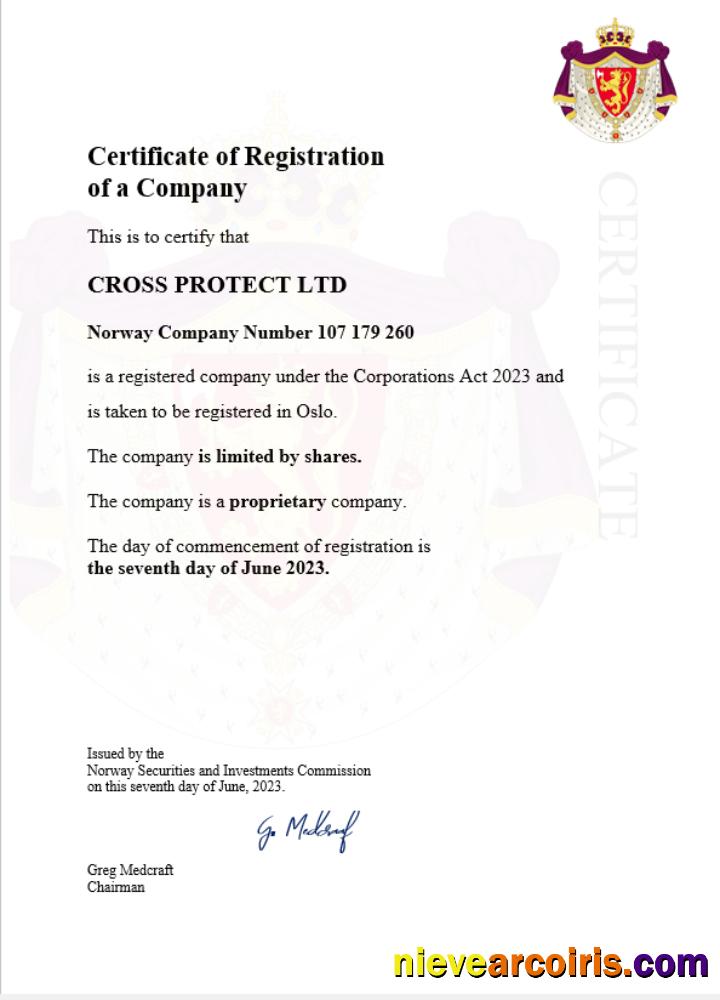 Norway business registration certificate